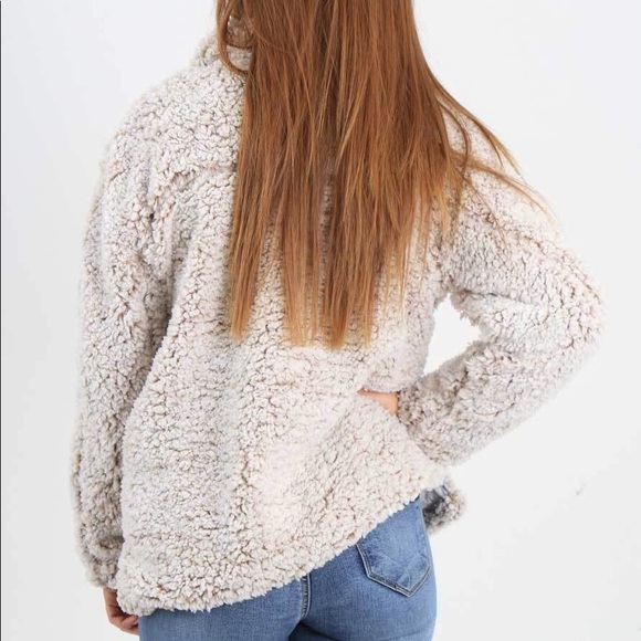 Thread and Supply Fuzzy Quarter Zip Sweater - Picture 2 of 6